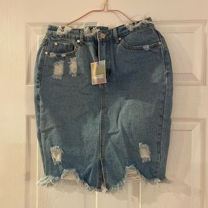Misguided denim skirt size 6
